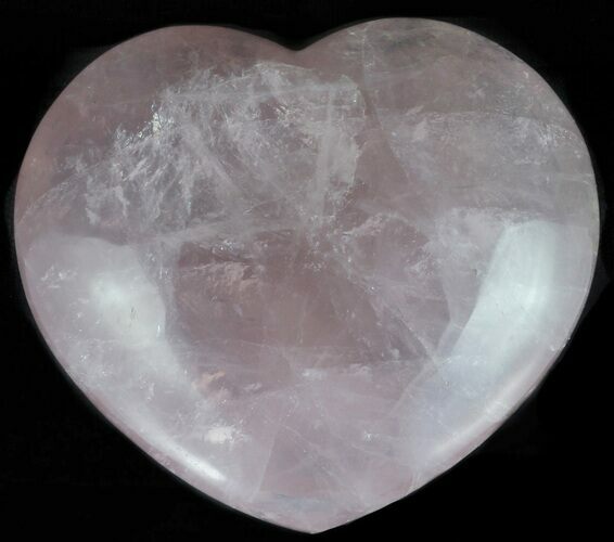 Polished Rose Quartz Heart - Madagascar #56979